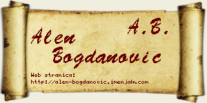 Alen Bogdanović vizit kartica